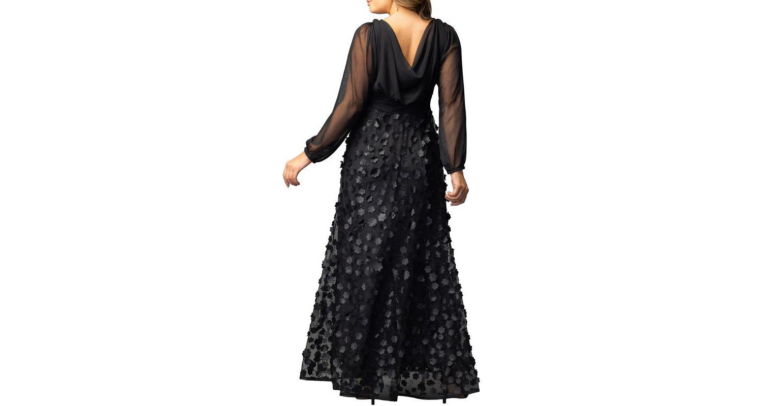 Women's Blossoming Beauty Mesh Evening Gown