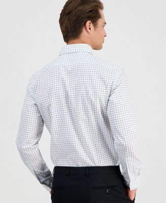 mens dress shirt christmas Comfort Stretch Non-Iron Plaid Dress Shirt