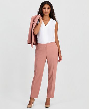 pink dress pants Fashion Wide Leg Formal for Women High Waist Pleated Suit Pants Work Business Office Elegant Trendy Slacks : Clothing, Shoes & Jewelry High Rise Pants Women's Pink Dress Pants &