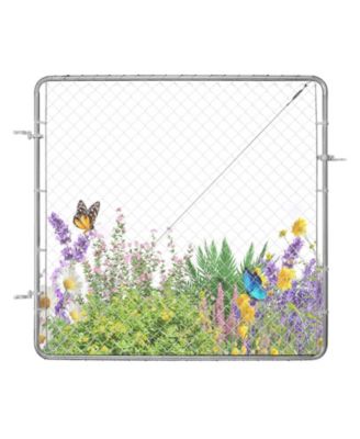 Chain Link Fence Gate, Adjustable Panel, Openings, Galvanized