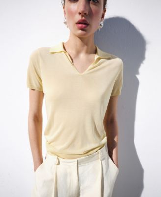 Selection Women's Lyocell Polo-Neck Sweater