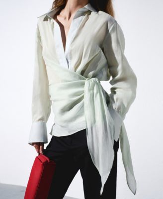 Selection Women's Ramie Double-Breasted Shirt