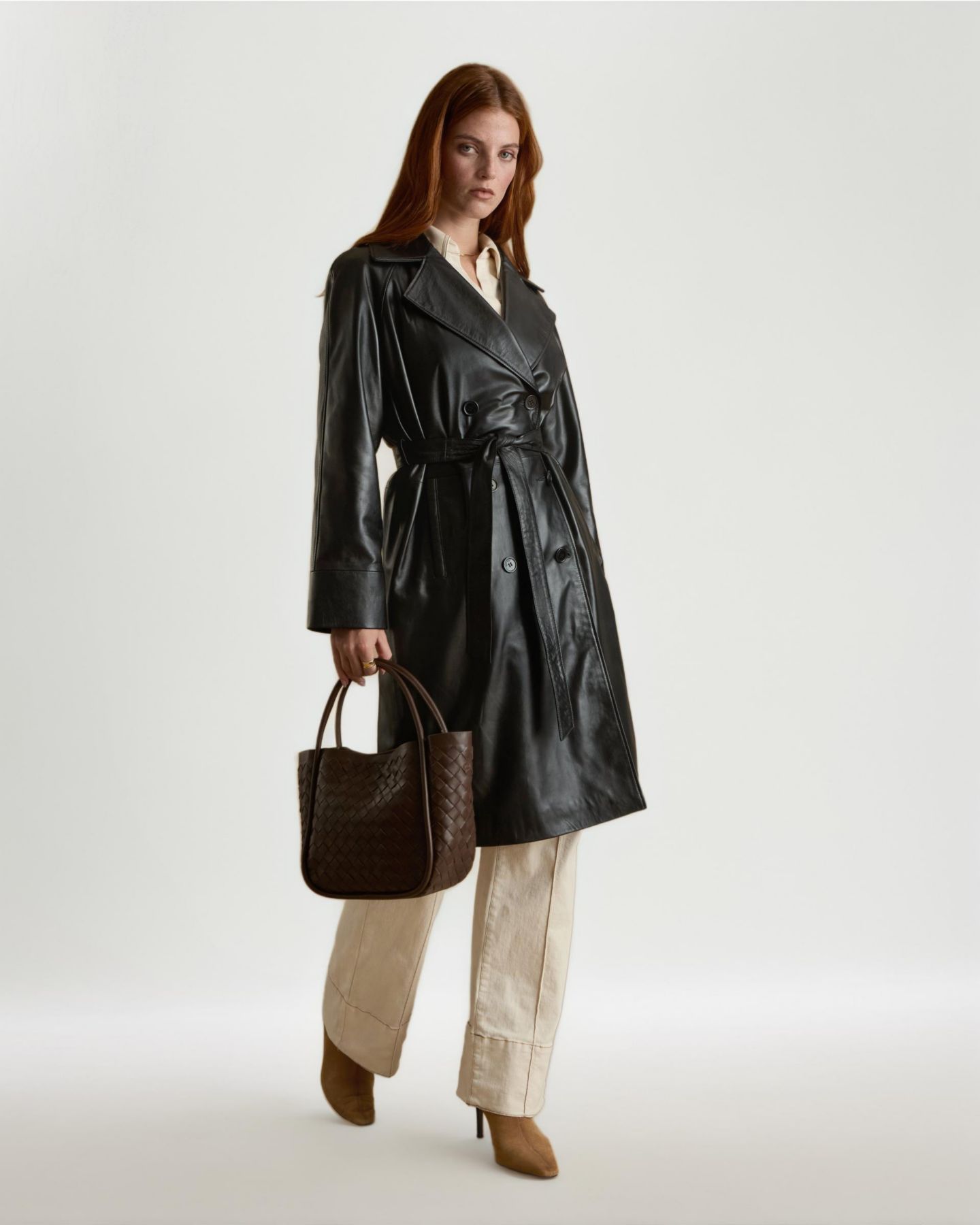 Женское пальто Furniq UK Leather Trench — фото 1