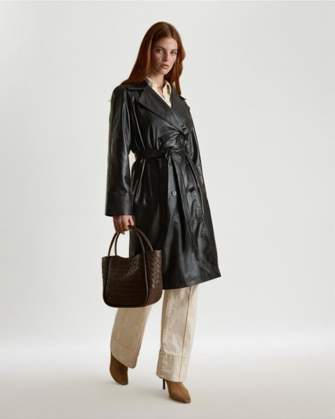 Женские куртки Furniq UK Women's Leather Trench Coat