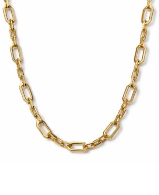 Gold Plated Cable Chain Necklace 16" + 2" Extender