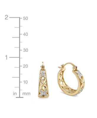 Crystal 18K Gold Plated Hoop Earring