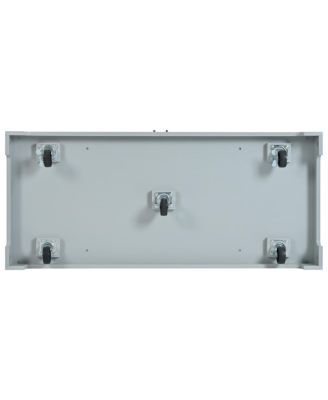 Rolling Kitchen Island Trash, Power, Storage, 3 Drawers