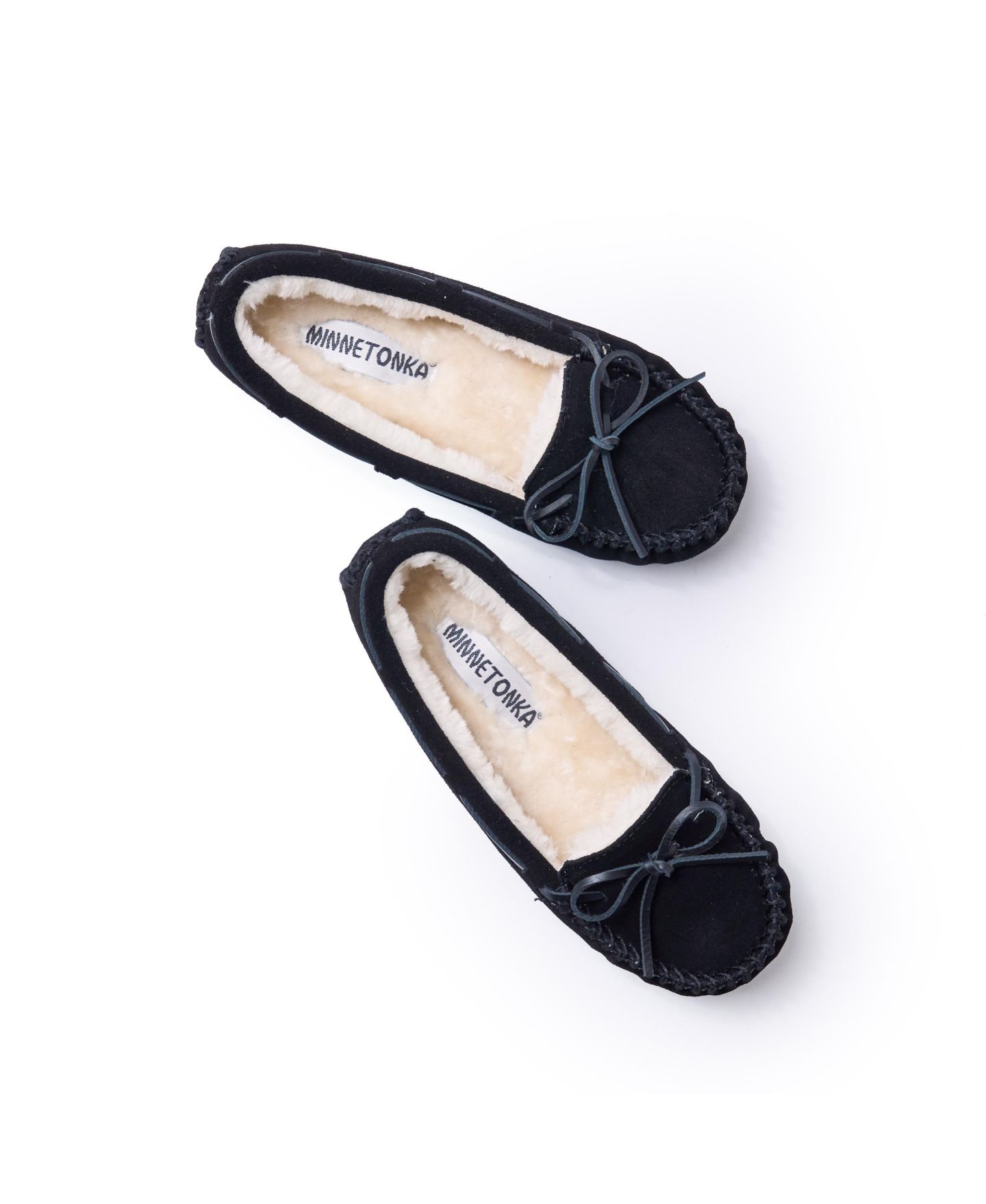 Женские тапочки Minnetonka Cally Slippers, цвет: Чёрный — фото 3