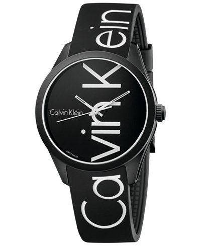 Calvin Klein Men's Color Black Silicone Strap Watch 40mm K5E51TBZ