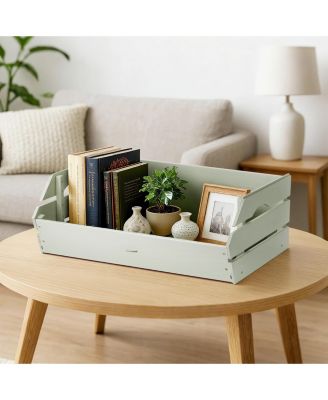 Stackable Wooden Potato Onion Storage Bins Produce Basket with Handles Kitchen Pantry Counter Organization