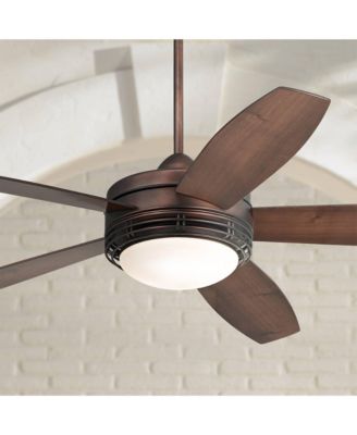 60" Province Bronze LED Fan with 24-In Rod for 12-Ft Ceiling
