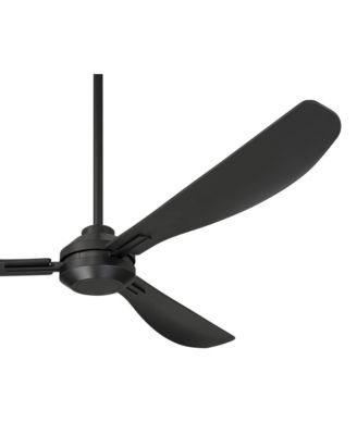 56" Sol Matte Black Wet Rated Ceiling Fan with Remote