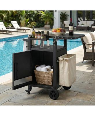  Outdoor Grill Cart Storage and Wheels