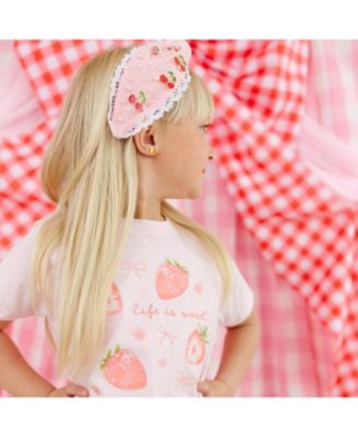 Toddler Girls Life Is Sweet Strawberry Short Sleeve T-Shirt