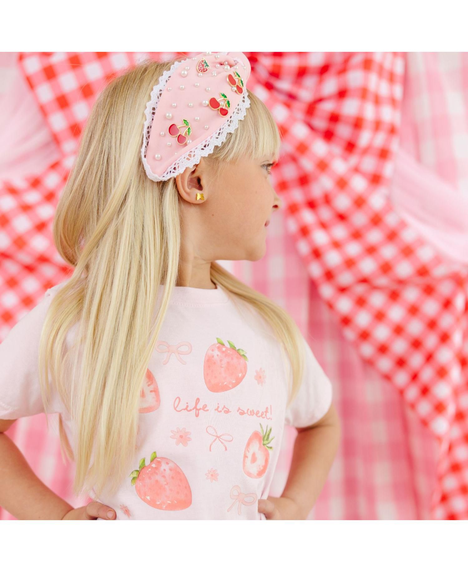 Toddler Girls Life Is Sweet Strawberry Short Sleeve T-Shirt