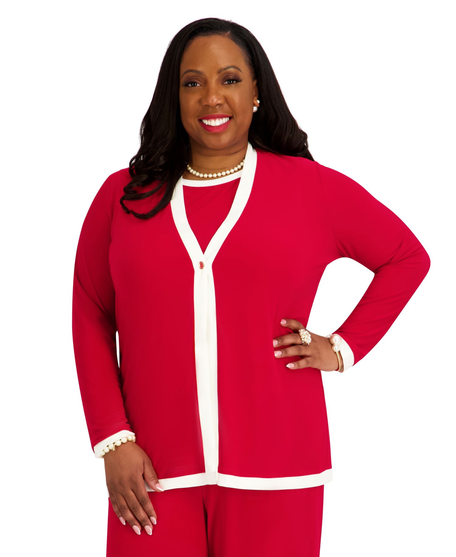 Women's V-Neck Button-Front Cardigan