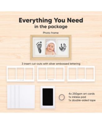 Inkless Baby Hand And Footprint Kit Frame, Mess Free Baby Picture Frame for Newborn