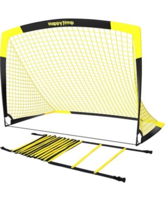 5'x3.6' Soccer Goal Net with Agility Ladder 12 Rung 20 FT Speed Training