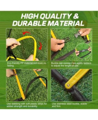 Agility Ladder 12 Rung 20 FT Speed Training Ladder Drill Sports Workout Equipment for Football Soccer Footwork Exercise