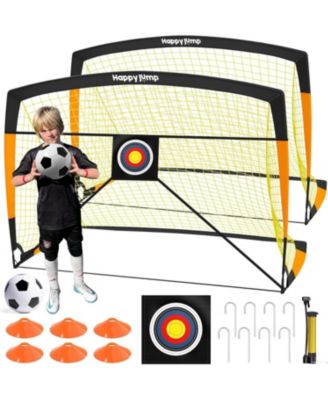 Soccer Goal 7'x5', 6.6 x3.3', 5'x3.6', 4'x3', 3'x2.2' Soccer Net for Kids Backyard