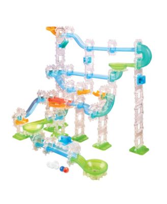 MINDBLOWN Glow Roll Marble Run Light-Up Construction Set, 92-Pieces