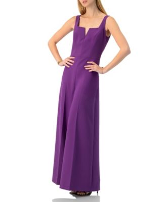 Women's Wide-Leg Jumpsuit with Classic Strap and Squared Neck