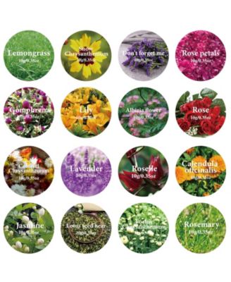 16 Bags Dried Flowers Herbs Kit Soap Candle Bath Rose Petals