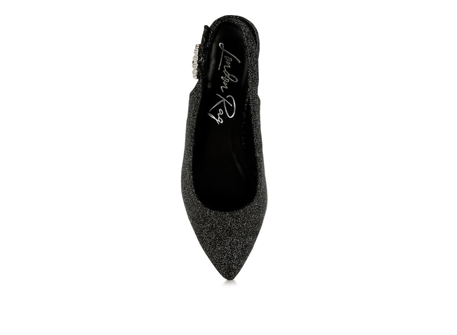 Womens Giora Glitter Slingback Flat Sandals
