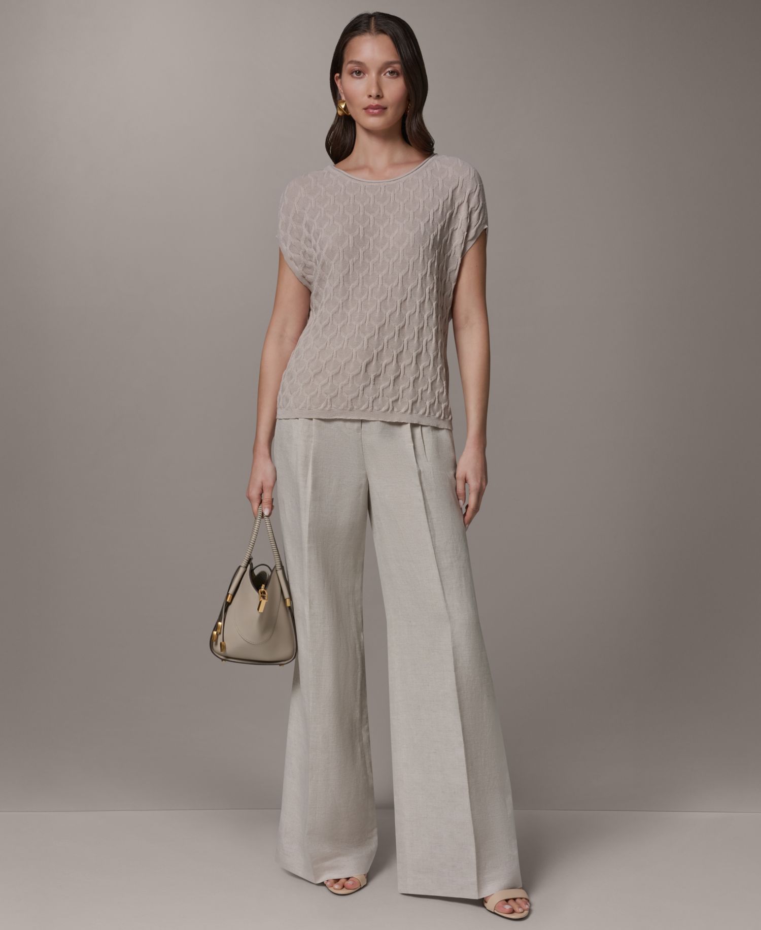 Women's Short-Sleeve Scoop Neck Sweater