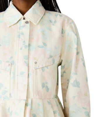 Women's Printed Collared Jacket