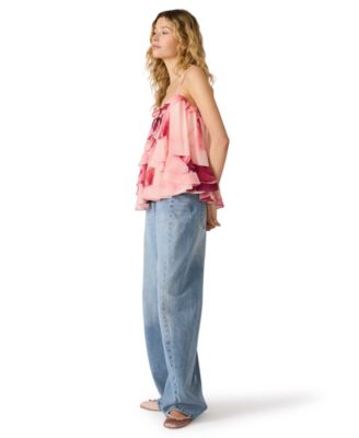 Women's Printed Sweetheart Neck Top