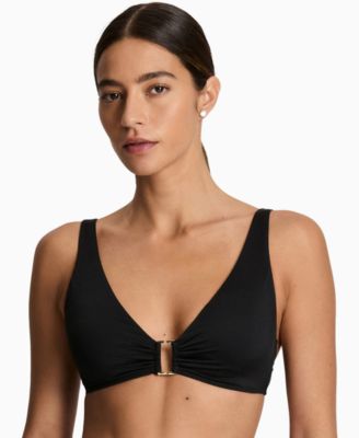 Women's Ring Over-The-Shoulder V-Neck Bikini Top