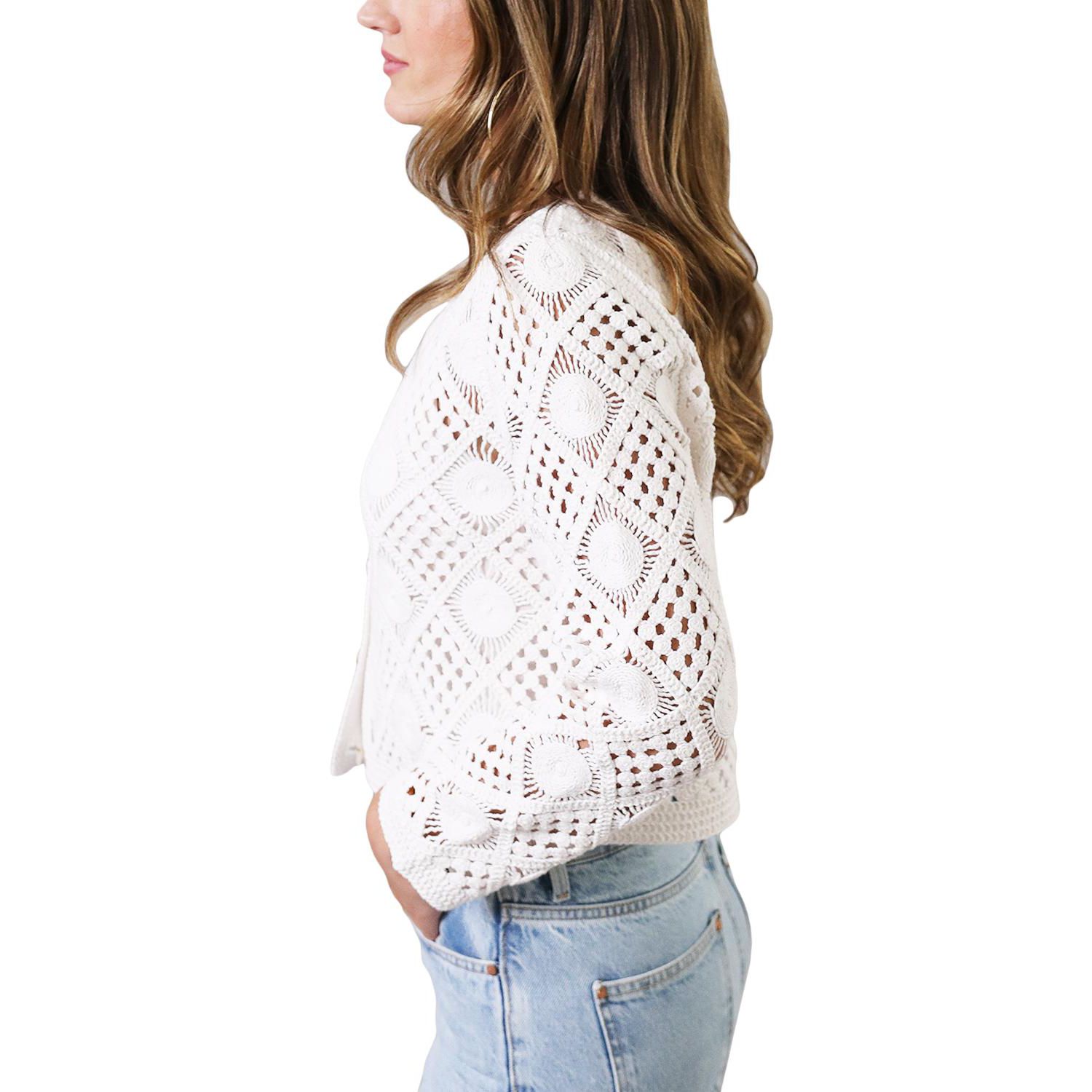 Women's Violete Crochet Cardigan
