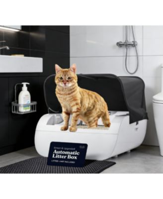 Smart Cat Litter Box with Wide Opening Auto-Clean Odor Control Jumbo Capacity for Big Cats
