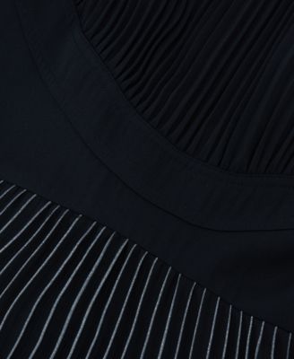 Women's Pleated Sleeveless Midi Dress