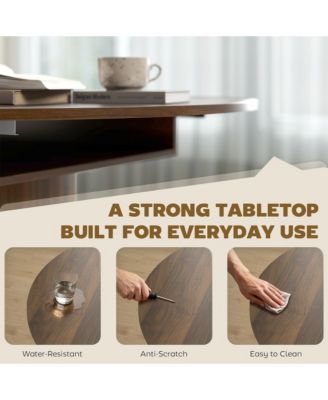 Extendable Dining Table, 60" Oval Kitchen Table for 6