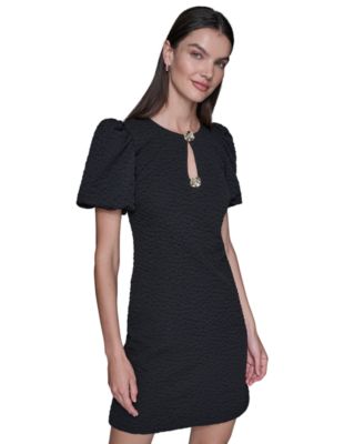 Women's Puff-Sleeve Floral Dress