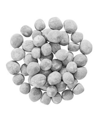 Ceramic Fire Pebble Stones 1-2 in 48 Pcs Lava Rocks for Fire Pit Use