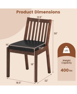 PU Leather Upholstered Dining Chairs Set of Two