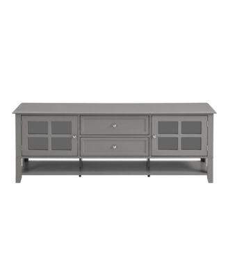 Farmhouse TV Stand for TVs , Wood Entertainment Center with 2 Storage Cabinets, 2 Drawers and Open Shelf for Living Room