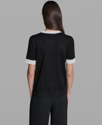 Women's Rose Detail Crewneck Sweater