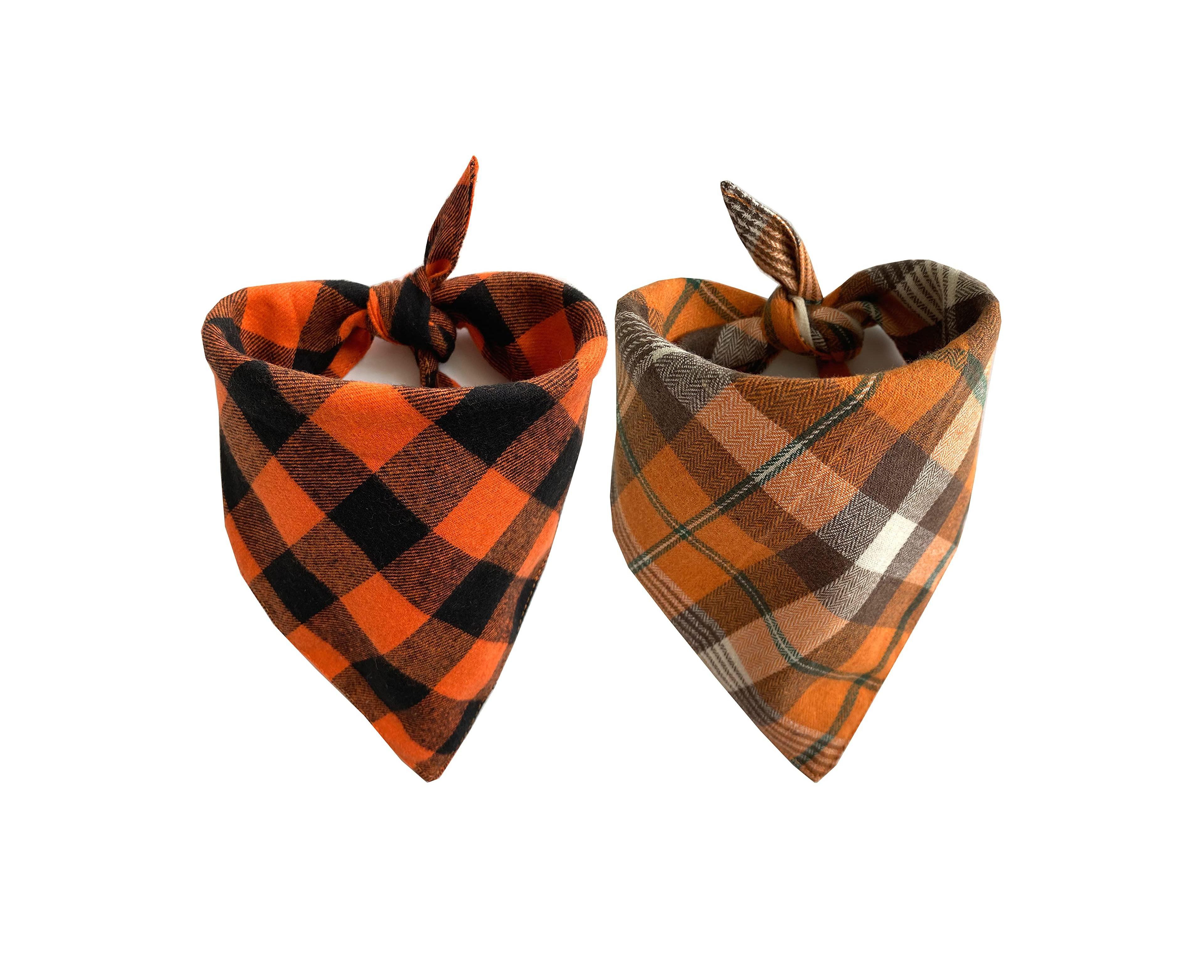 Aronkl Spring Dog Bandanas 2 Pack Floral Pet Scarves Durable Double Layer Fabric Seasonal Cute Fashionable for Dogs