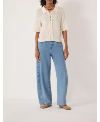 Women's Pointelle Cotton Cardigan