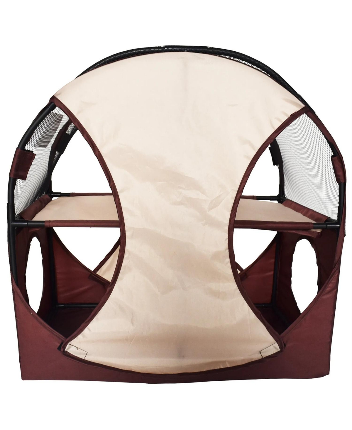 Zeus & Ruta Collapsible Cat Playpen Folding Soft Pet Obstacle Course Indoor Outdoor Travel Kitten House Bed