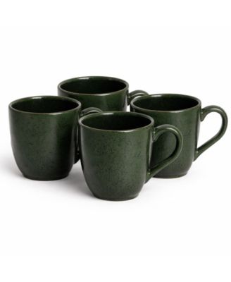 Stoneware Coffee Mugs, Set of 4