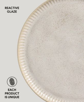 Stoneware Linhas Dinner Plates, Set of 6