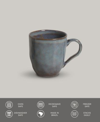 Stoneware Coffee Mugs, Set of 4