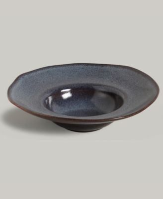 11.02" Stoneware Deep Rim Plates, Set of 4