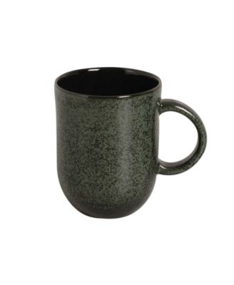 Stoneware Coup Mugs, Set of 4