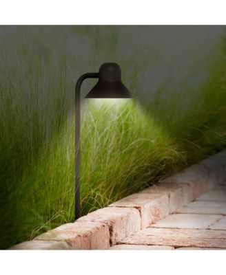 Jayce High Modern Outdoor Landscape Path Lights Porch House Set of 2 LED Bulb Finish